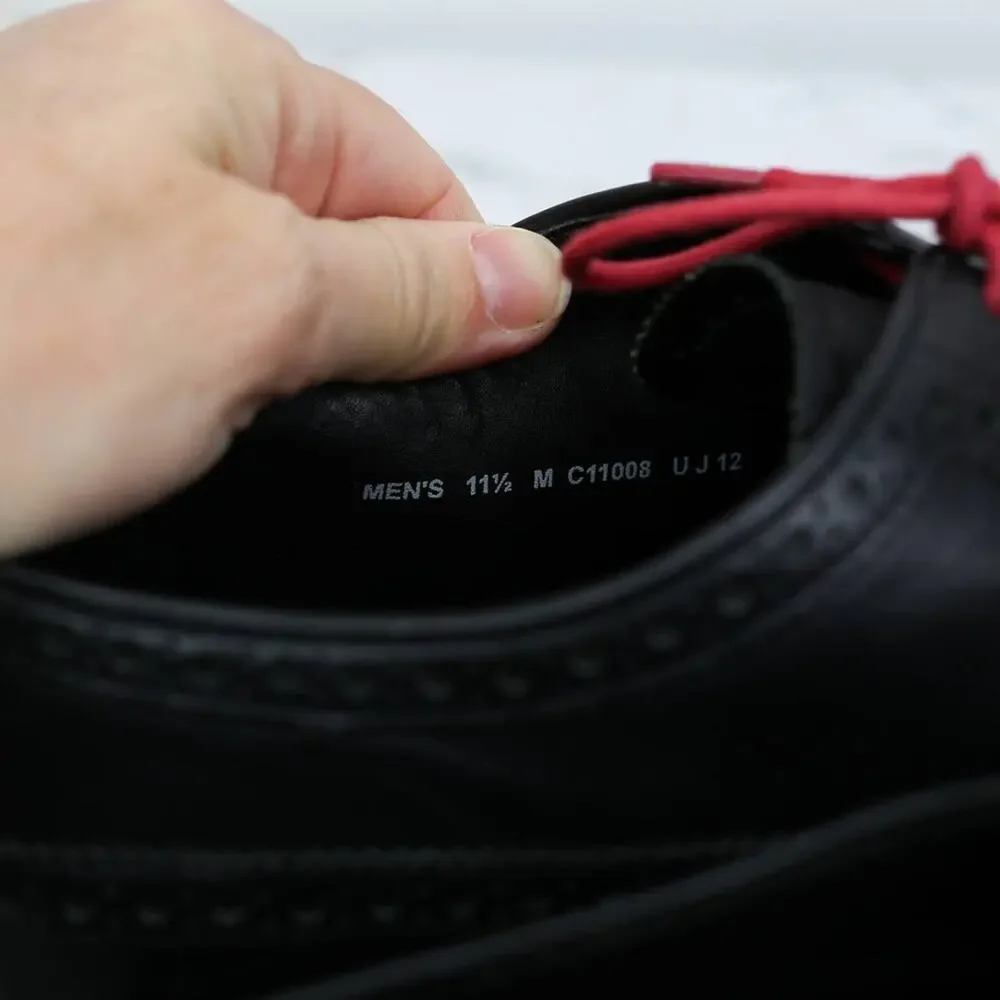 Cole Haan Black Leather Brouge Oxford Shoes NO INSOLES Size 11.5M